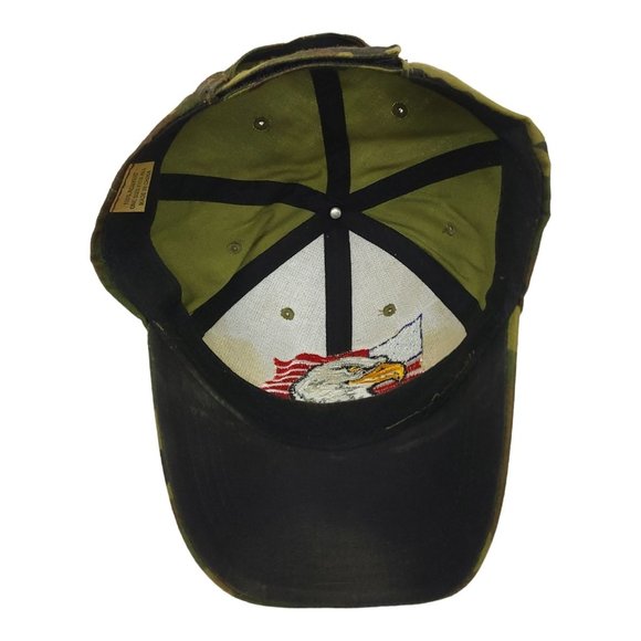 Vintage Camouflage Eagle Flag Mesh Strapback Trucker Hat Baseball Cap 3D Patch - Picture 4 of 13